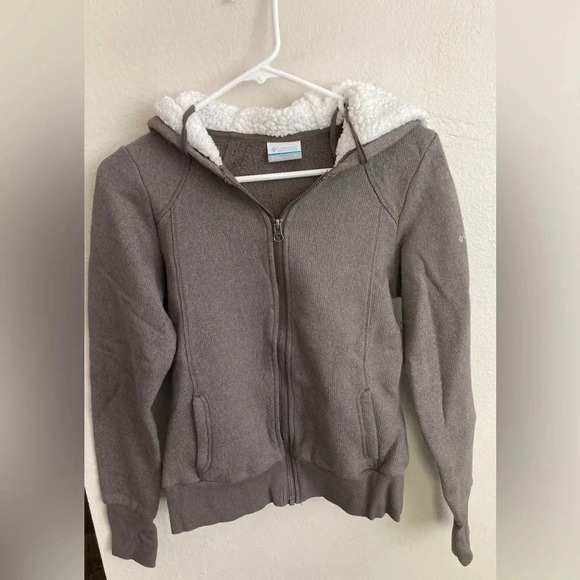 Columbia Fleece Zip Up Jacket Size XS Tan - Picture 1 of 3